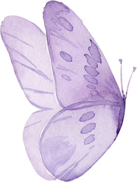 Watercolor Lilac Pastel Butterfly