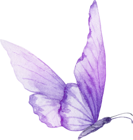 Purple Lavender Watercolor Butterfly